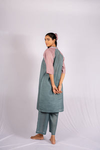 Thumbnail for Ivy Two-tone Solid Color Linen Indian Co-ord Set