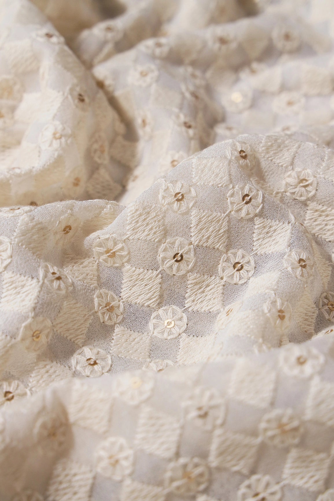 White And Pink Unstitched Lehenga Set Fabric (3 Piece)