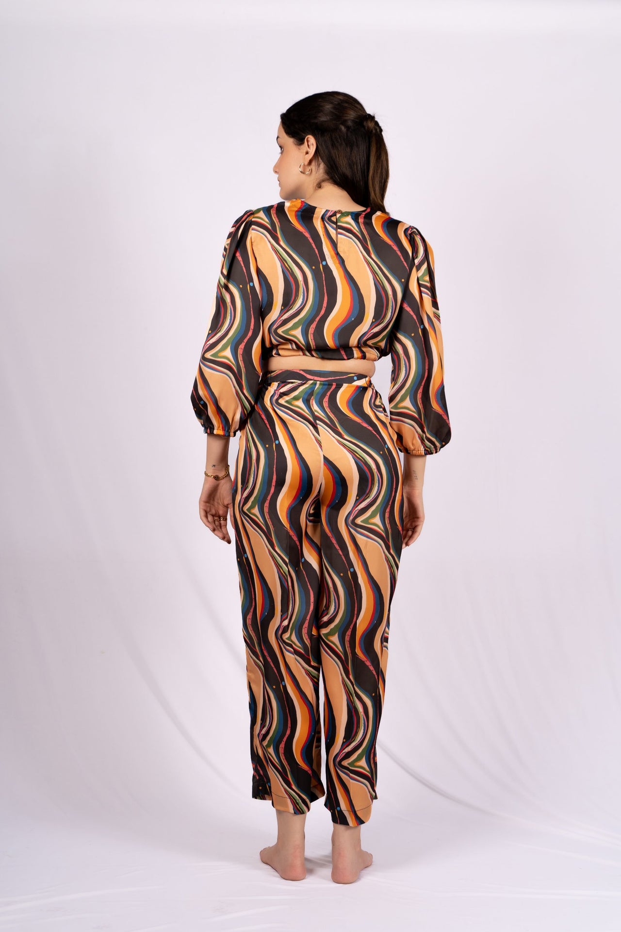 Nebula Abstract Satin Co-ord Set